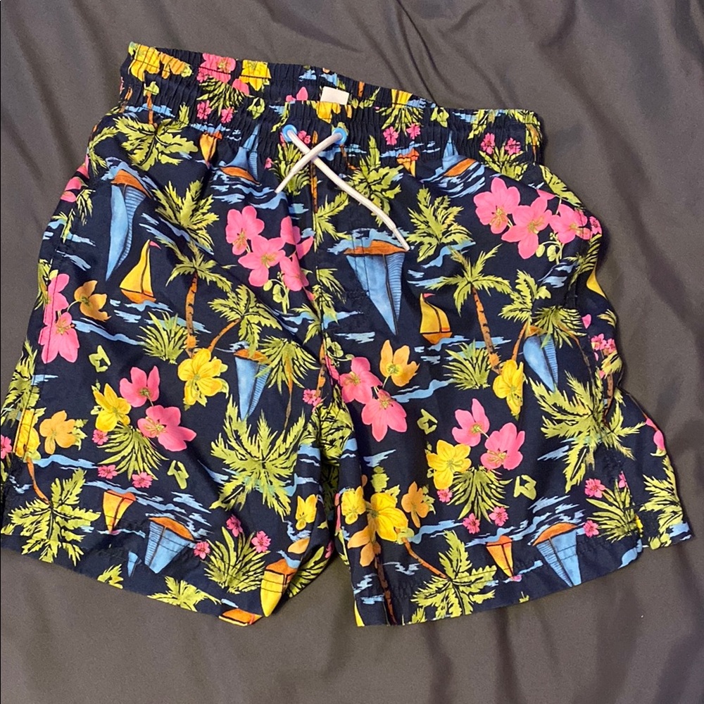 Old Navy Pink and Yellow Tropical Shorts